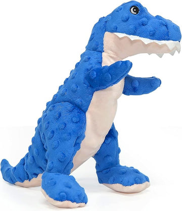 Blue Dinosaur Squeaky Dog Toy | Plush Puppy Toy